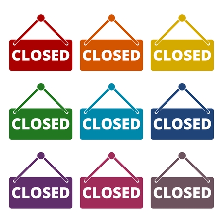 Closed Sign - Illustration icons setのイラスト素材