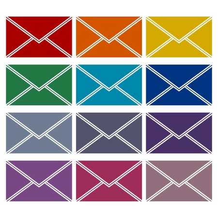 Email icons setのイラスト素材