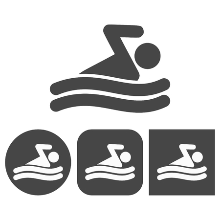 Swim icon - vector icons setのイラスト素材
