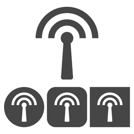 Transmitter icon - vector icons setのイラスト素材