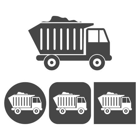 Truck icon - vector icons setのイラスト素材