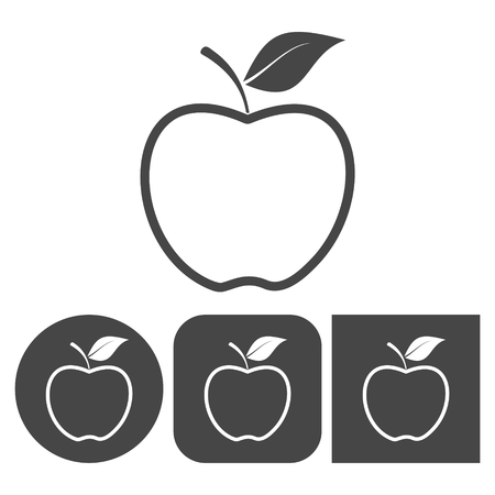 Apple icon - vector icons setのイラスト素材