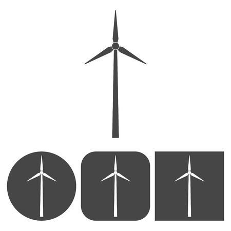 Windmill icon - vector icons setのイラスト素材