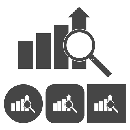 Profit sign graph concept - vector icons setのイラスト素材