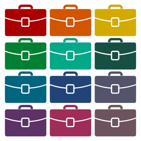 Briefcase icons setのイラスト素材