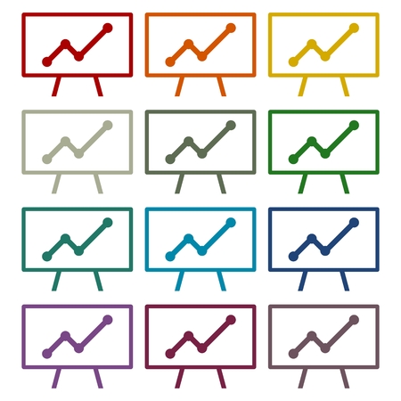 Presentation - vector icons setのイラスト素材