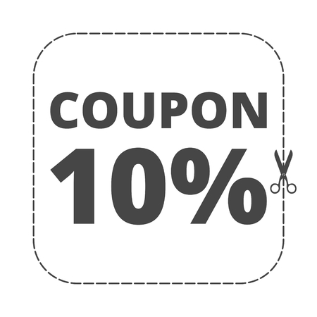 Coupon design, sale icon 10%のイラスト素材