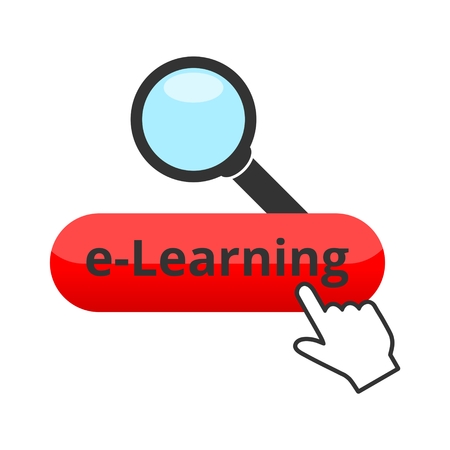 E-learning design, education iconのイラスト素材
