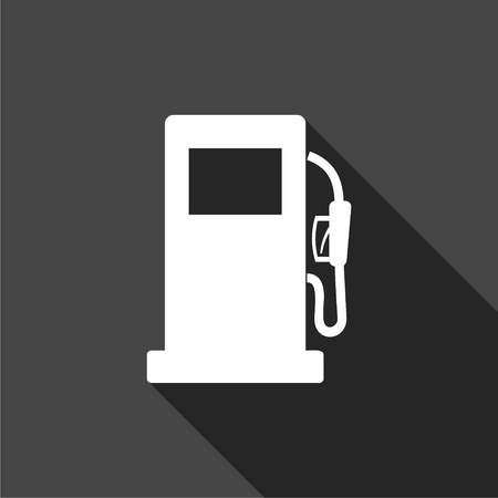 Petrol icon, gas station sign with long shadowのイラスト素材