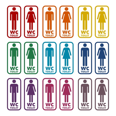 Toilet Symbol setのイラスト素材