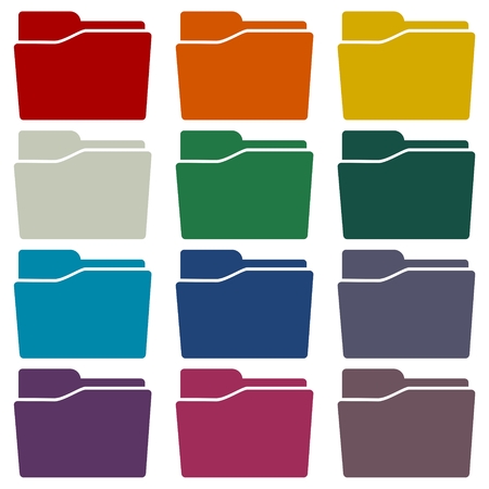 Folder icons setのイラスト素材