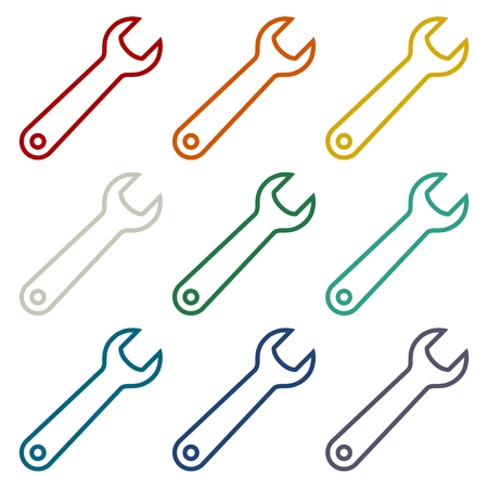 Wrench vector icons setのイラスト素材