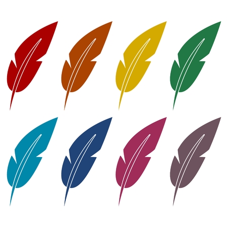 Feather sign setのイラスト素材