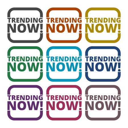 Trending now icons setのイラスト素材