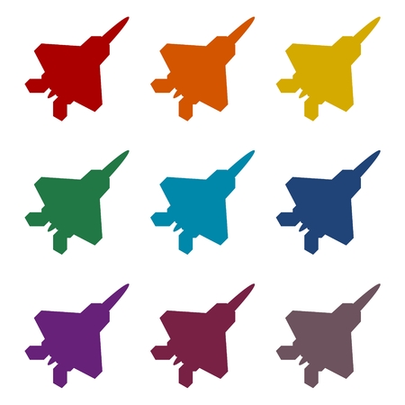 Aircraft or Airplane Icons setのイラスト素材