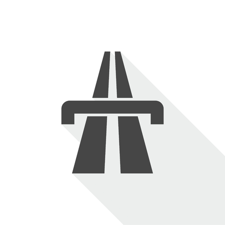Highway icon with long shadowのイラスト素材