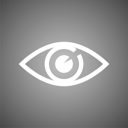 Simple white eye iconのイラスト素材