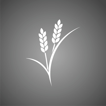 Wheat ears or rice iconのイラスト素材