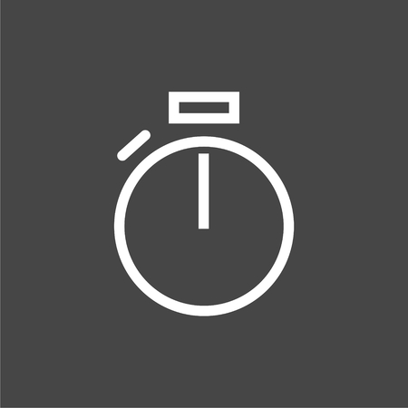 Vector white stopwatch iconのイラスト素材