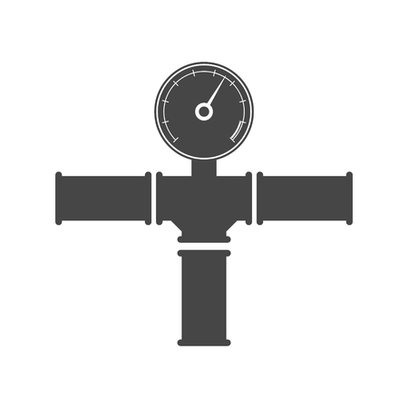 Manometer (pressure gauge) and vacuum gauge iconのイラスト素材