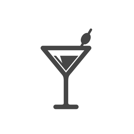 Cocktail icon on white backgroundのイラスト素材