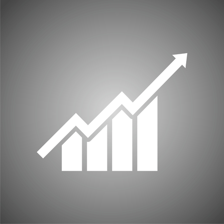 Growth chart - vector iconのイラスト素材
