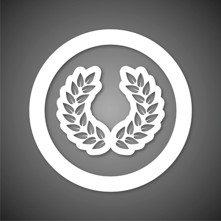 Laurel icon, Lorbeerkranz schwarz, Laurel wreathのイラスト素材