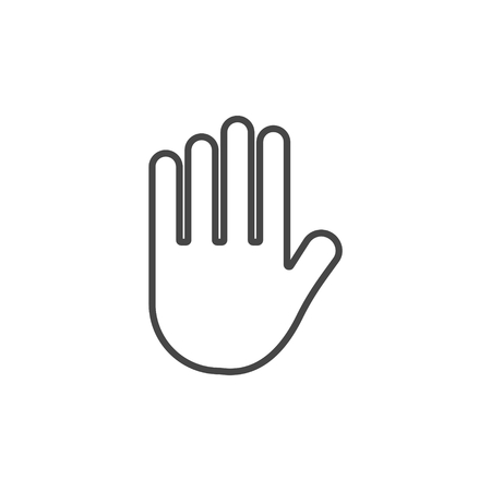 Stop hand Icon Vectorのイラスト素材