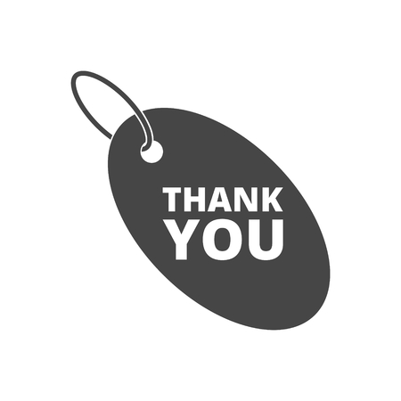 Product label icon with the text thank youのイラスト素材