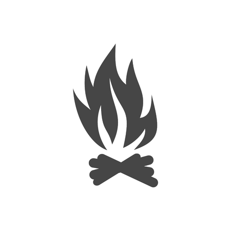 Bonfire Icon, Vector Illustration of a Fire Iconのイラスト素材