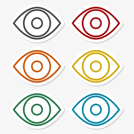 Eye sign icons setのイラスト素材