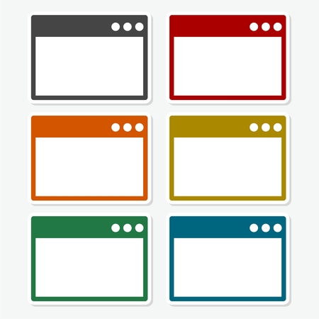 Browser icons setのイラスト素材