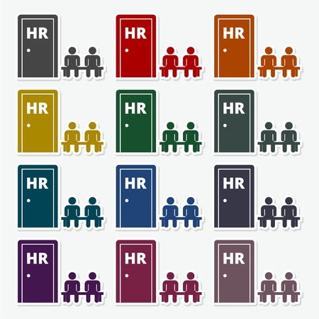 Human resources sign icon. HR symbolのイラスト素材