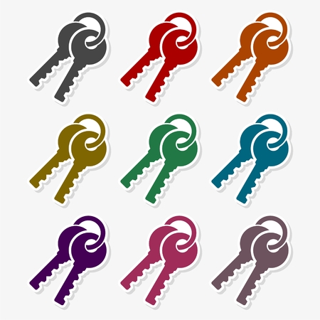 Key sign icon. Unlock tool symbolのイラスト素材
