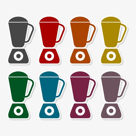 Kitchen blender iconsのイラスト素材