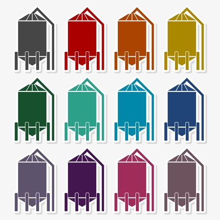 Silos storage iconのイラスト素材