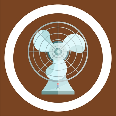 Fan icon illustration, flat icon fan or ventilatorのイラスト素材