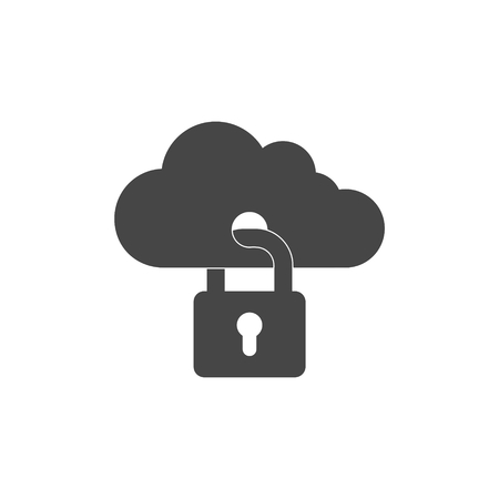 Cloud Identity Security Concept, cloud security design, vector illustrationのイラスト素材