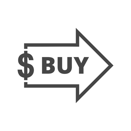 Dollar Sign With Arrow, Buy iconのイラスト素材
