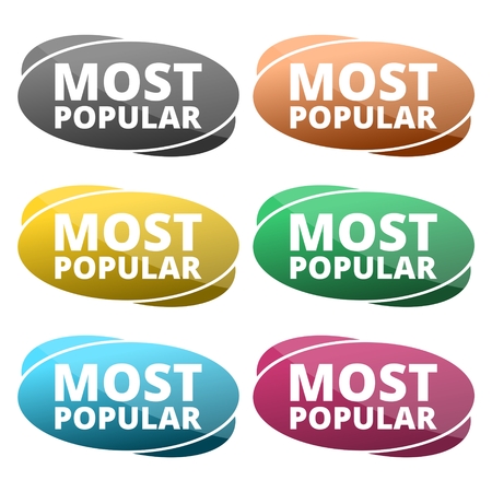 Most popular sign icon. Bestseller symbolのイラスト素材