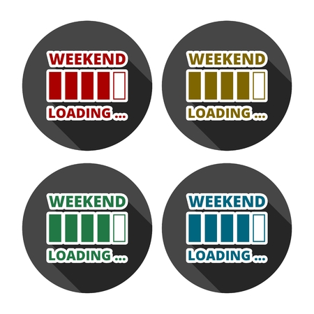 Weekend loading. Business concept. Vector illustration.のイラスト素材
