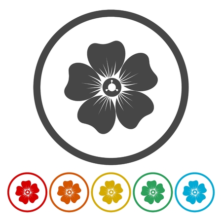 Flower icon setのイラスト素材
