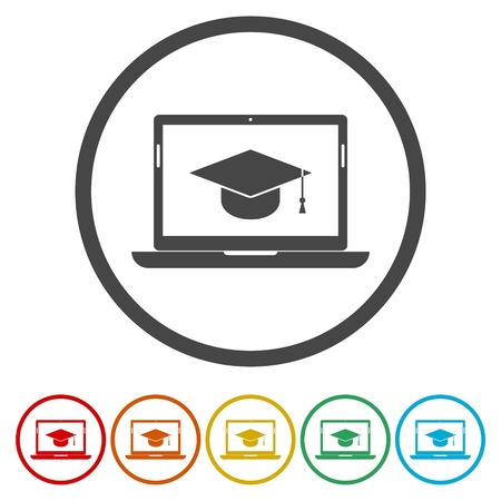 Vector Button E-Learningのイラスト素材