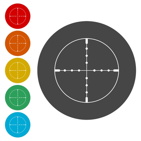 Crosshair with dot on whiteのイラスト素材
