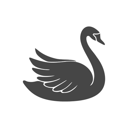 Swan sticker Flat Graphic Design - Illustrationのイラスト素材
