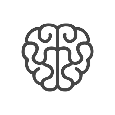 Human brain icon - vector Illustrationのイラスト素材