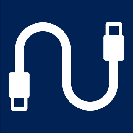 USB Cable Icon - Vector Illustration