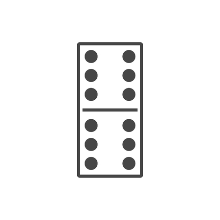 Dominoes vector icon - Illustration with long shadowのイラスト素材