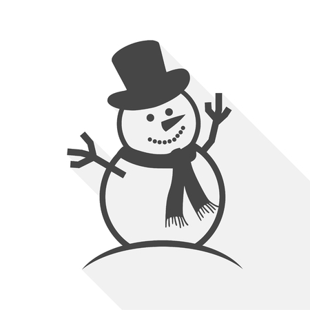 Snowman icon vector - Illustrationのイラスト素材