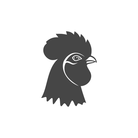 Rooster head vector logo conceptのイラスト素材